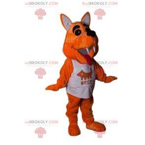 Mascotte de petit renard avec maillot de sport