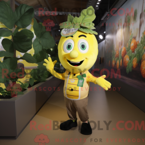 Gul bønnestilk maskot...