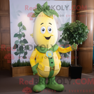 Gul bønnestilk maskot...