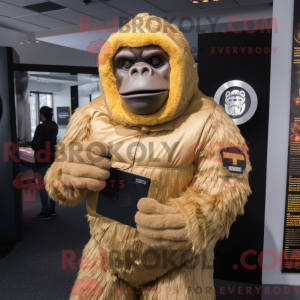 Gull Gorilla maskot drakt...