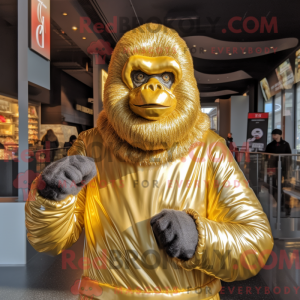 Gull Gorilla maskot drakt...