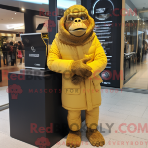 Gull Gorilla maskot drakt...
