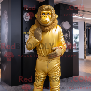 Gull Gorilla maskot drakt...