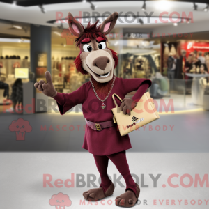 Maroon Donkey maskot...