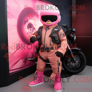 Pink Sniper maskot kostume...