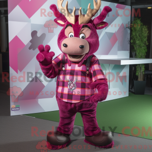 Magenta Deer maskot...