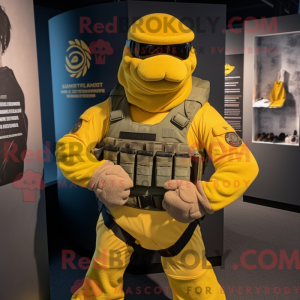 Yellow Marine Recon mascot...
