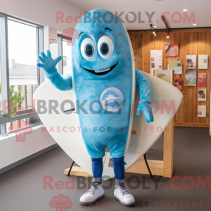Blå Surfboard maskot...