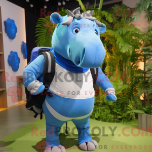 Mascotte de Tapir bleu...