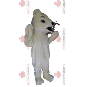 Mascote urso polar muito doce