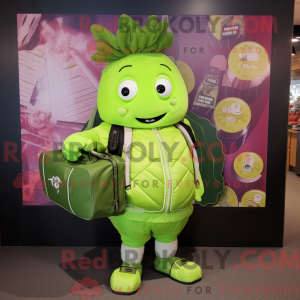 Postava maskota Lime Green...