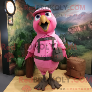 Roze Merel mascottekostuum...