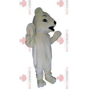 Mascote urso polar muito doce