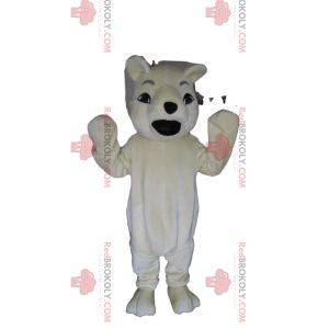 Mascote urso polar muito doce