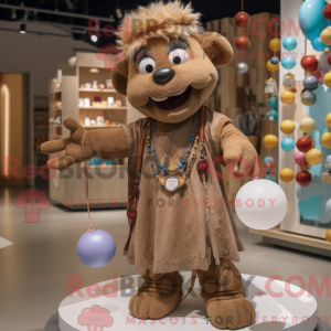 Tan Juggle mascot costume...