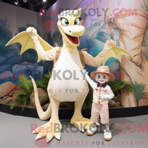 Cream Pterodactyl maskot...