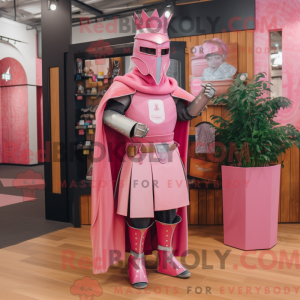 Roze middeleeuwse ridder...