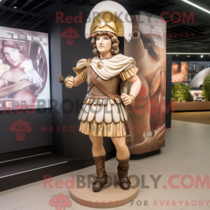 Tan Roman Soldier mascot...