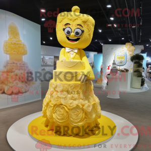 Yellow Wedding Cake mascot...