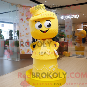 Gul bryllupskage maskot...