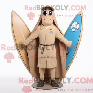 Beige Surfboard maskot...