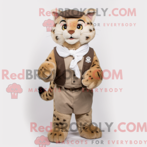 Postava maskota Tan Bobcat...