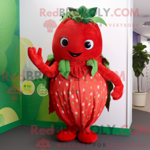 Máscara de morango vermelho...