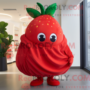 Máscara de morango vermelho...