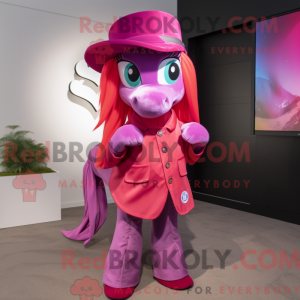 Magenta Mare Maskottchen...