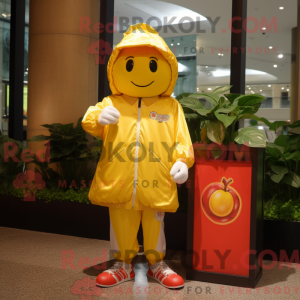 Guld tomat maskot kostume...