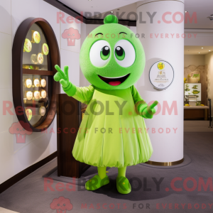 Postava maskota Lime Green...