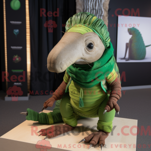 Green Armadillo mascot...