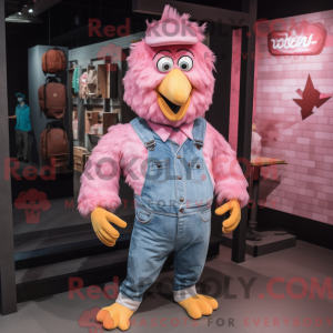 Postava maskota Pink Fried...