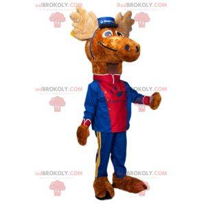 Caribou mascot dressed as a valet