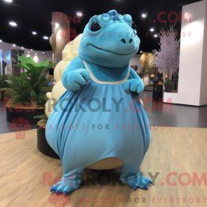 Sky Blue Glyptodon mascot...