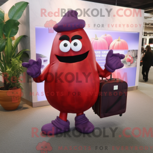 Rød aubergine maskot...