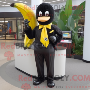 Svart Baa maskot drakt...