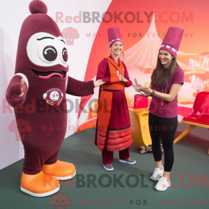 Maroon Currywurst maskot...