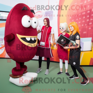 Maroon Currywurst maskot...