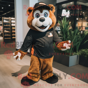 Rust Spectacled Bear mascot...