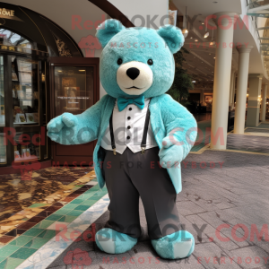 Turquoise Bear mascot...