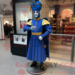 Figura de máscara azul da...