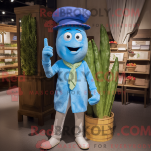 Blue Asparagus mascot...