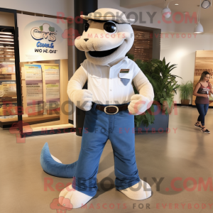 Hvid Anaconda maskot...