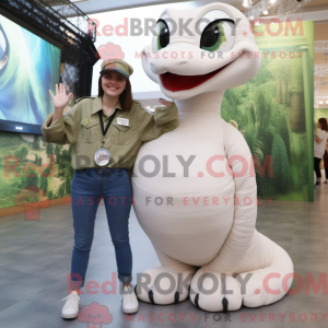 Hvid Anaconda maskot...
