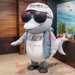 Gray Humpback Whale mascot...