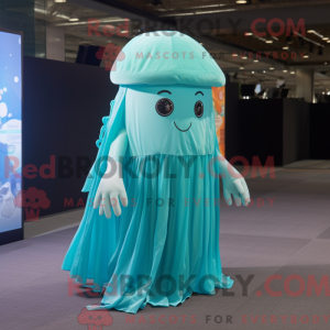Turquoise Jellyfish mascot...