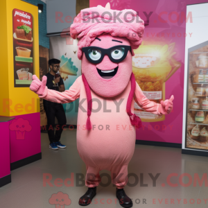 Pink Biryani maskot kostume...