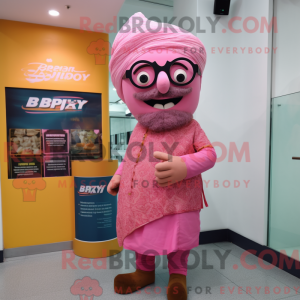 Pink Biryani maskot kostume...