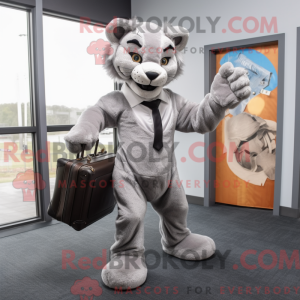 Gray Mountain Lion mascot...